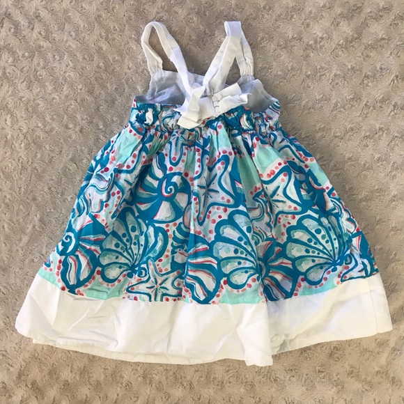 Gymboree Summer Dress Size 12-18 Months Shell Blue - Picture 4 of 6